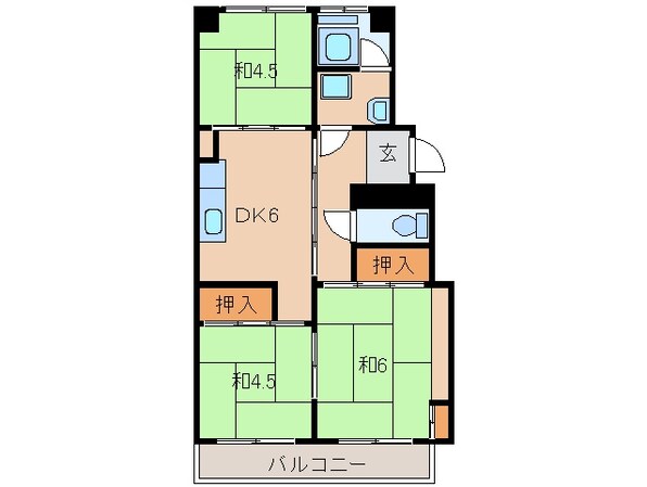 コーポ海南東の物件間取画像